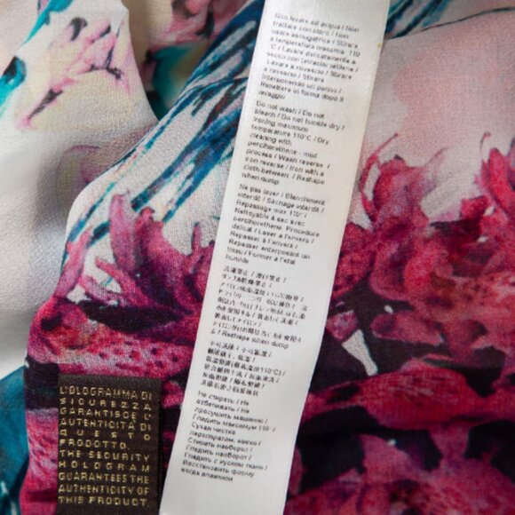 Roberto Cavalli-Multicolored Floral Print Silk & Lace Skirt Size: Small - Picture 7 of 7